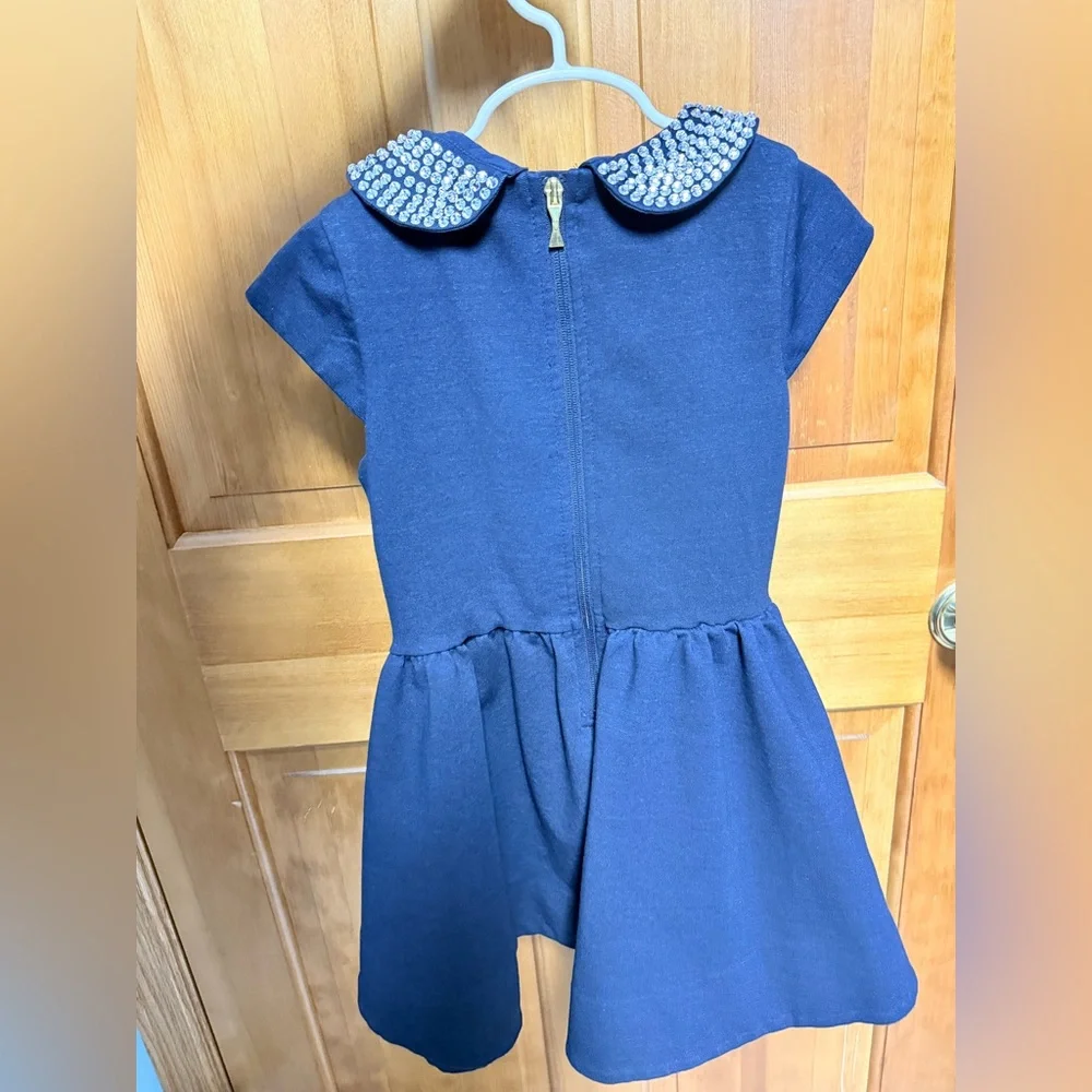 Kate Spade New York Peter Pan Rhinestone collar Girls Kimberly Dress size 7 - Picture 8 of 8